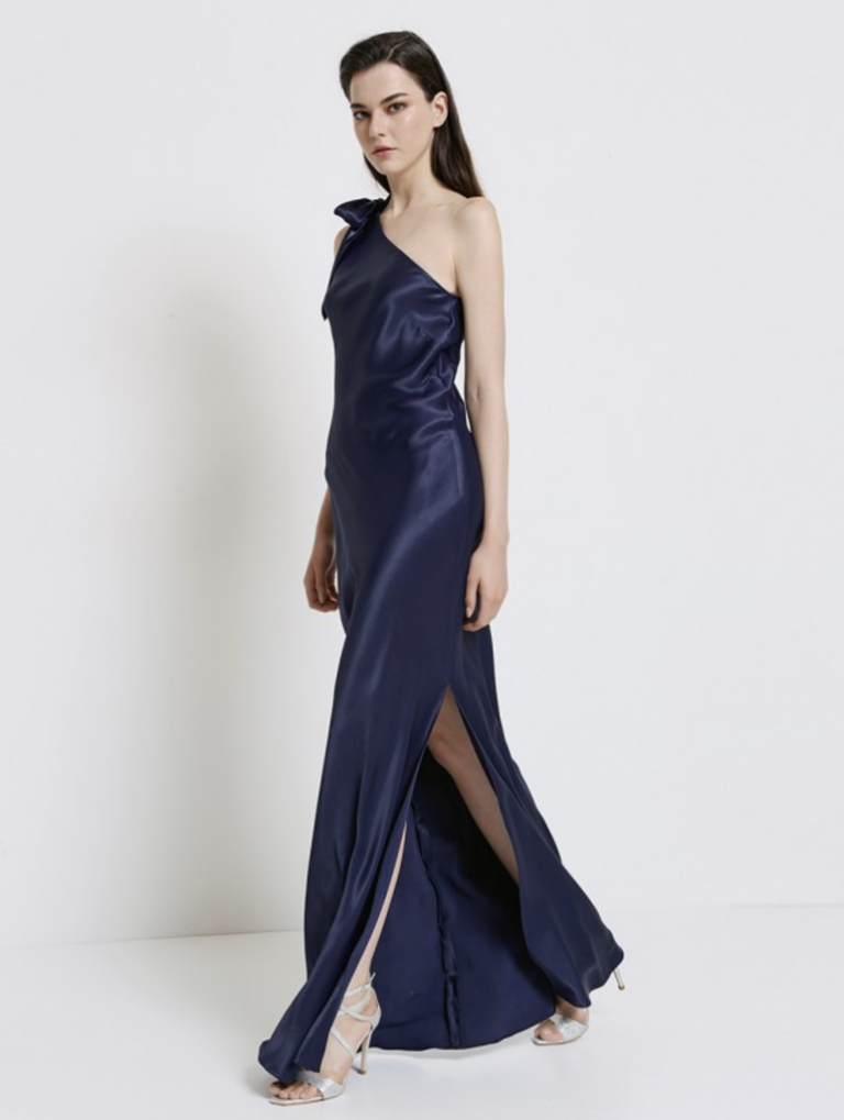 ACCESS kleed one-shoulder BLUE